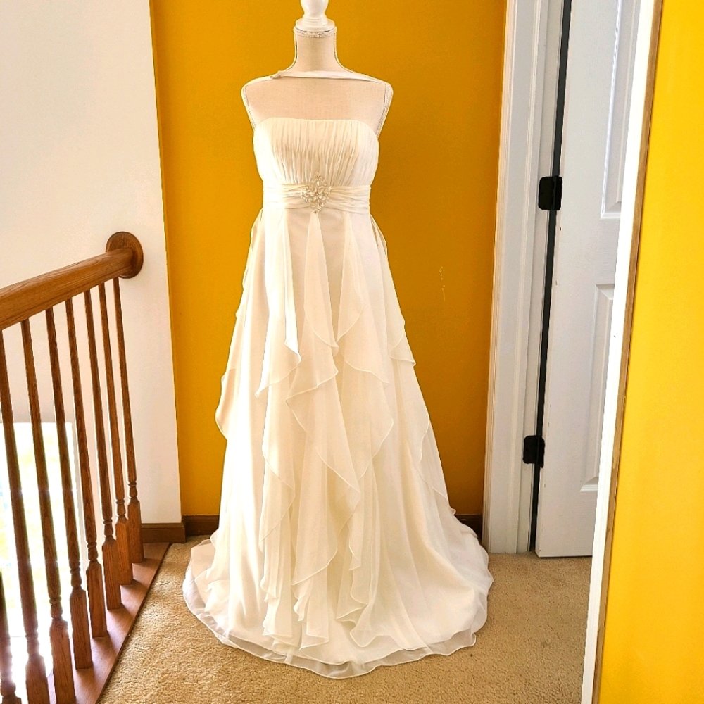 David's Bridal Gorgeous Strapless Wedding Dress